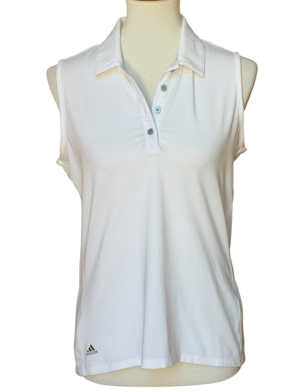 Adidas Golf Polo Sleeveless Shirt White Small